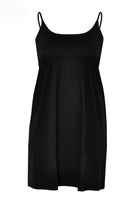 Slip dress spaghetti straps - black  - #1