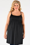 Slip dress spaghetti straps - black