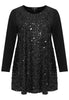 Tunic wide bottom SEQUINS - black - #4