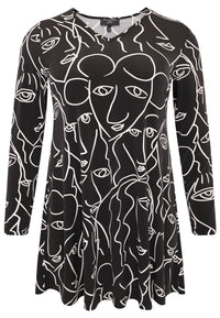 Tunic wide bottom MASK - black - #4