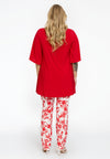 Tunic wide bottom slit DOLCE - red - #3