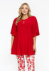 Tunic wide bottom slit DOLCE - red 