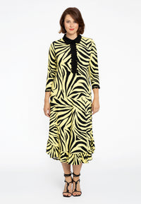 Dress with lace ZEBRA - yellow - #2