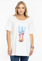 Tunic flare SUMMER VIBE - white  - #1