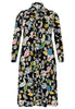 Blouse-dress FLOWERPOWER - black - #4