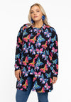 Blouse BUTTERFLIES - black