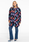 Blouse BUTTERFLIES - black
