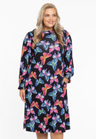 Jurk met pofmouw BUTTERFLIES - black - #1