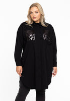 Blouse-dress sequins - black - #1