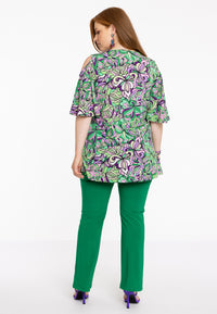 Tunic flare cold shoulder TIFFANY - green - #3