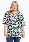 Tunic flare ruffle sleeve opal - Zwart