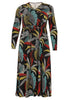 Wrap Dress PALM LEO - black - #4