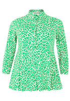 Blouse A-line GREEN LEO - green  - #4