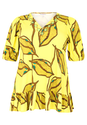 Tunic V-neck LAURE - yellow - #4