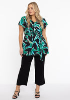 Tunic ruffle v-neck EDEN - green - #5