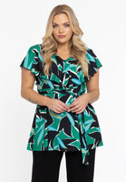 Tunic ruffle v-neck EDEN - green - #1