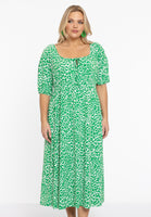 Dress smocked waist GREEN LEO - green - #1