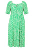 Dress smocked waist GREEN LEO - green - #4