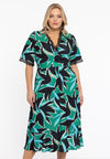Jurk met kant eden - Groen