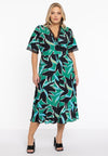 Jurk met kant eden - Groen