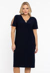 Jurk met parels dolce - blauw