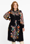 Dress belted linda - Zwart