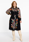 Dress belted linda - Zwart