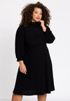 Dress belted dolce - Zwart