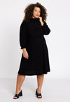 Dress belted dolce - Zwart