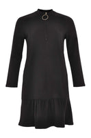 Dress-sweater ruffled - black  - #4