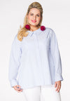 Blouse low back STRIPE - blue