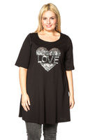 Tunic wide bot love UNI - black  - #1