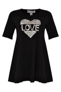 Tunic wide bot love UNI - black - #4