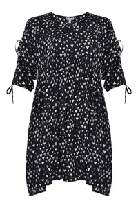 Dress bow sleeves HEARTBEAT - blue - #4