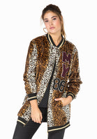 Jacket baseball leopard - brown - #1