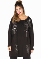 Sweater destroyed beaded - black  - #1