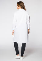 Blouse long placket short - white  - #3