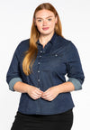 Blouse denim stretch - dark indigo