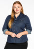 Blouse denim stretch - dark indigo