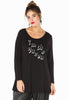 Tunic flare Queen - black 