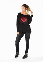 Shirt wide glitter love - black  - #2