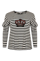 Shirt wide crown STRIPED - black  - #4