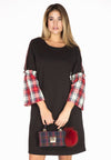 Dress-sweat check cuffs - black