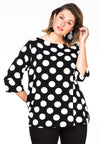 Shirt BIG DOTS - black 