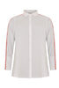 Blouse A-line taped sleeves - white - #4