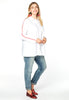 Blouse A-line taped sleeves - white - #2