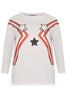 Shirt wide long sleeve STARS - white  - #4