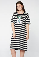 Tunic wide dog STRIPE - white - #1