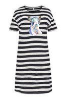 Tunic wide dog STRIPE - white - #4