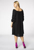 Dress puffed sleeves - black  - #3